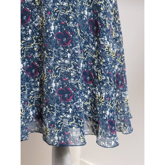 PINS & NEEDLES Navy Blue Floral Babydoll Dress - Picture 4 of 8